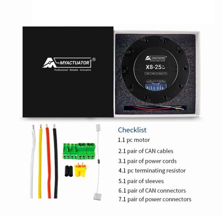 MyActuator RMD-X8 Pro V2 with V3 Driver BLDC Gear Motor Pancake with Encoder and Motor Drive RS485 - Image 4