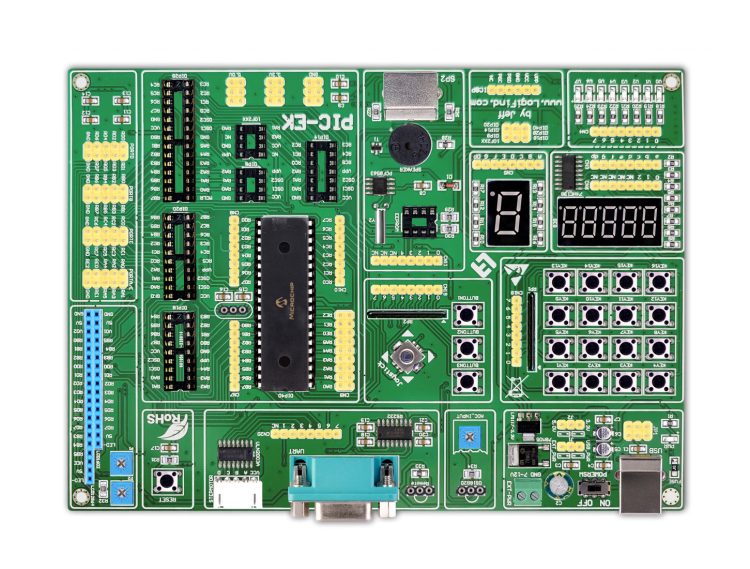 PIC-EK PIC Development Board for 8bit DIP40/28/20/18/14/8 PIC Microcontrollers - Image 4