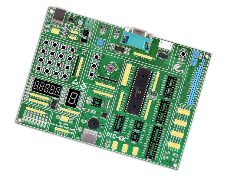 PIC-EK PIC Development Board for 8bit DIP40/28/20/18/14/8 PIC Microcontrollers - Image 3