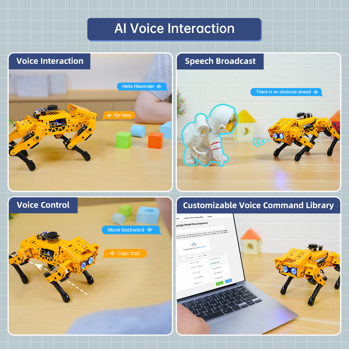 Yahboom AI Embodied Intelligent Robot Dog, 15DOF, Programming