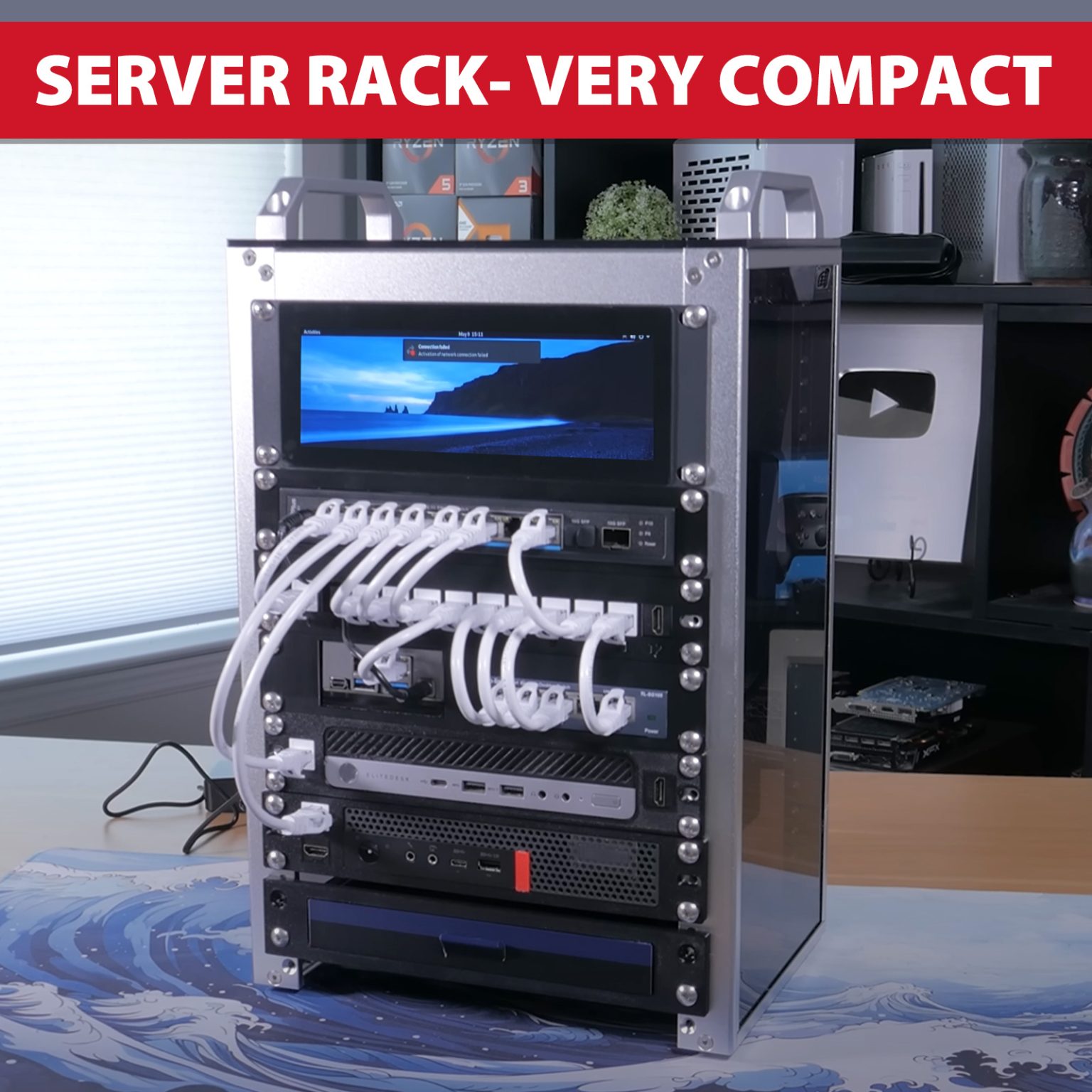 Rackmount Server Cabinet for Network Servers, Audio and Video Equipment ...