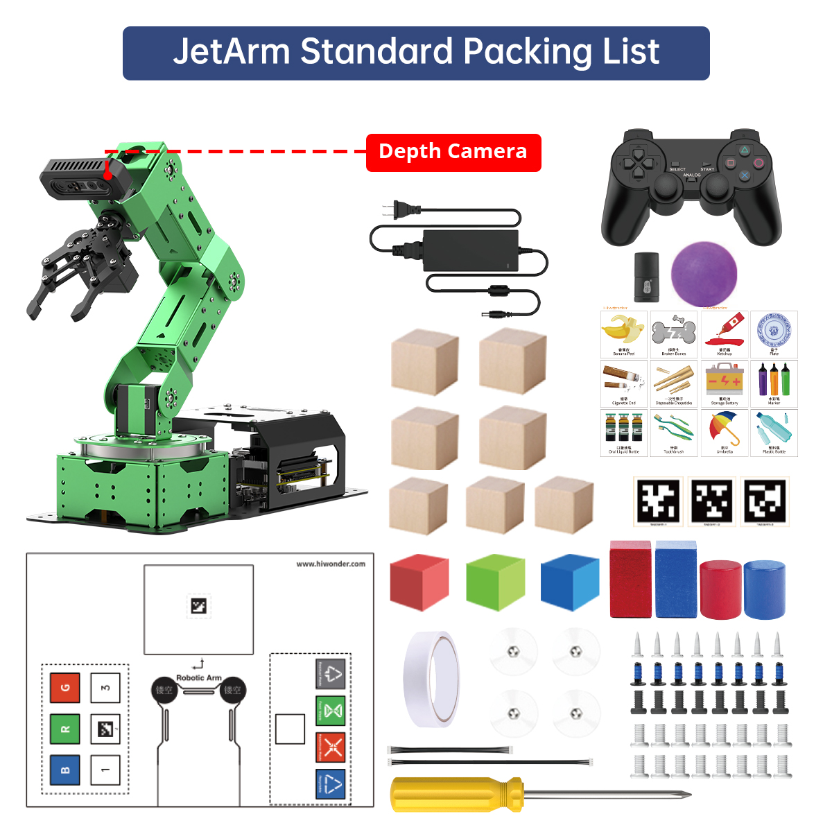 JetArm JETSON NANO Robot Arm ROS Vision Recognition Standard Kit with Jetson Orin Nano 8GB - Image 8