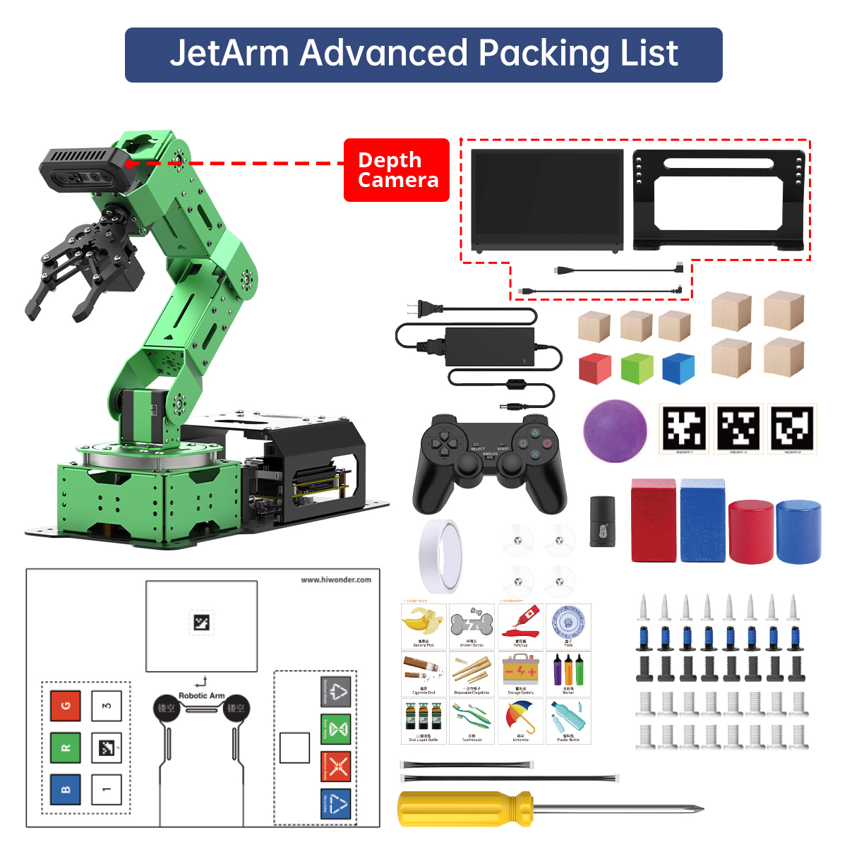 JetArm JETSON Robot Arm ROS Open Source Vision Recognition Advanced Kit with Jetson Orin NX 16GB - Image 8