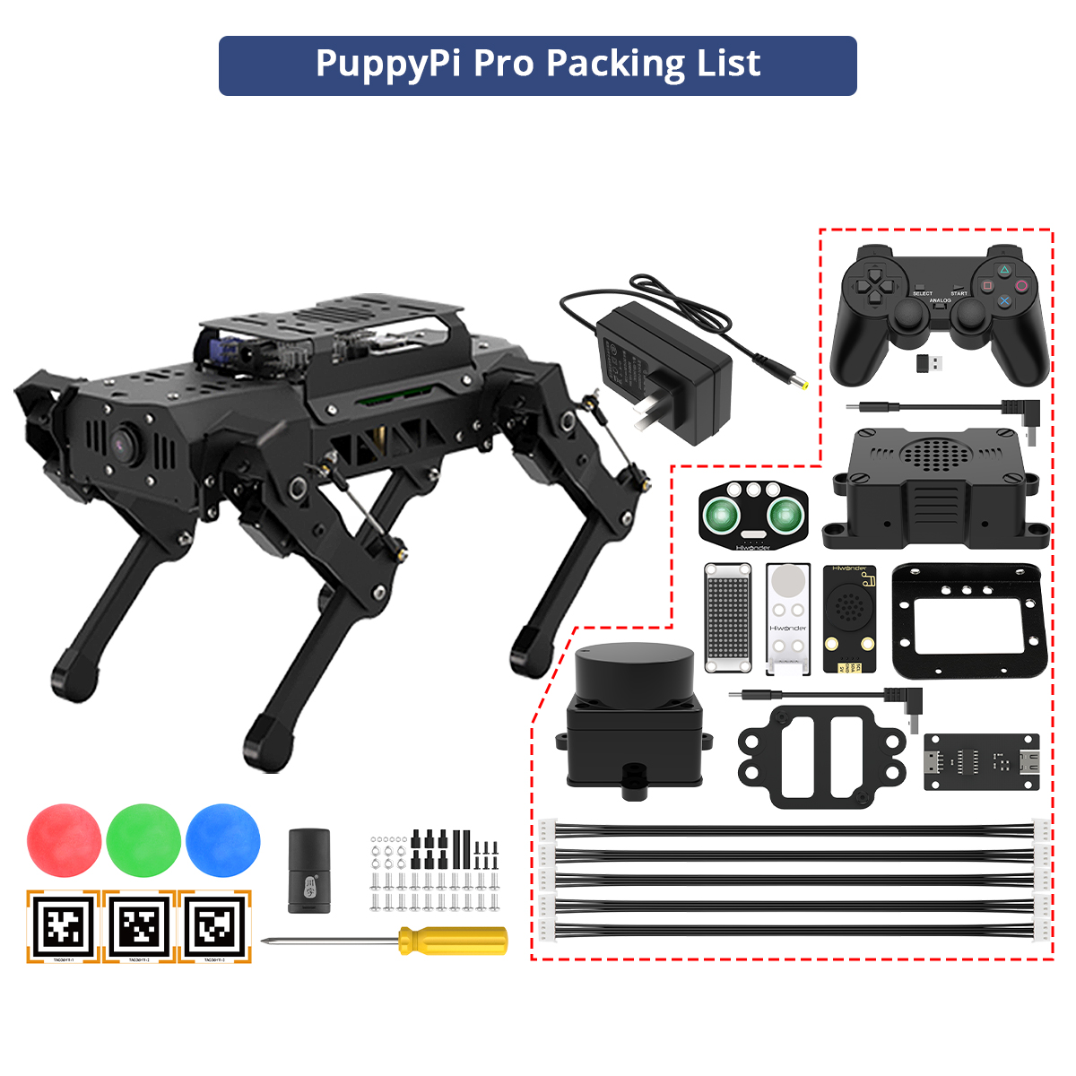 Hiwonder PuppyPi ROS Robot Dog Integrated with AI Large Model (PuppyPi Pro with Raspberry Pi 4B 4GB) - Image 9