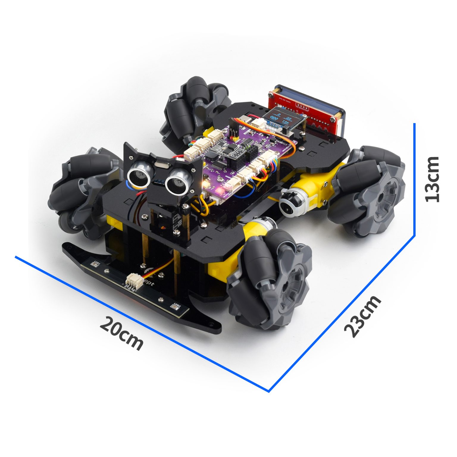 Adeept Mecanum Wheel Smart Car Kit (Compatible with Arduino IDE), Line ...