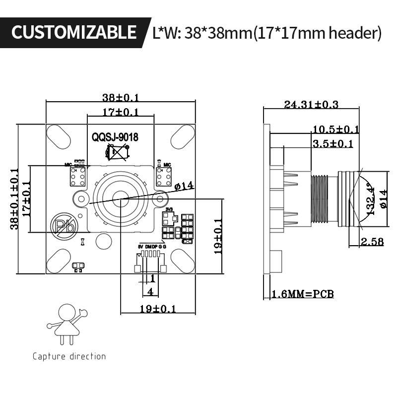 HD 1080P 60FPS USB Camera Module - Image 5