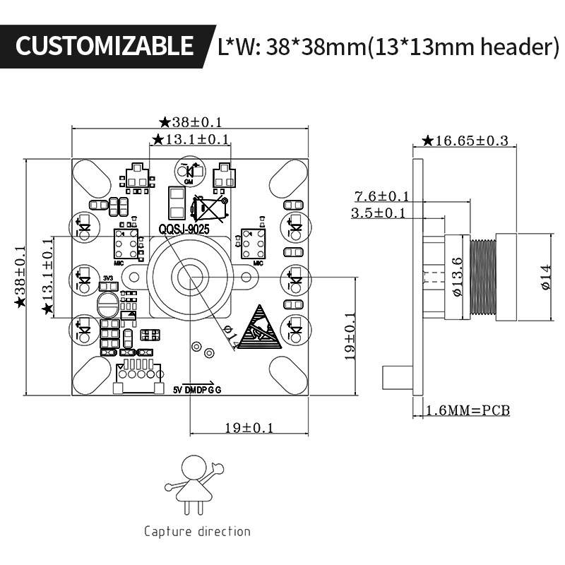 HD 1080P Infrared Night Vision Camera Module - Image 5