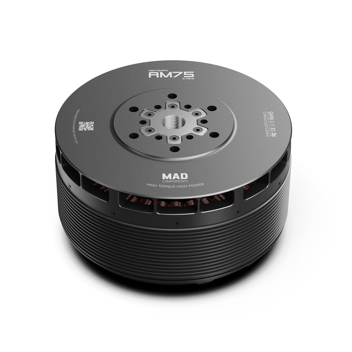 MAD AM75 Heavy-Lift Drone Motor with Temperature Sensor and Encoder to Stop Propeller - Image 4
