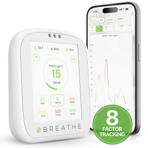 BREATHE Airmonitor Plus 8-in-1 Smart Air Quality Monitor
