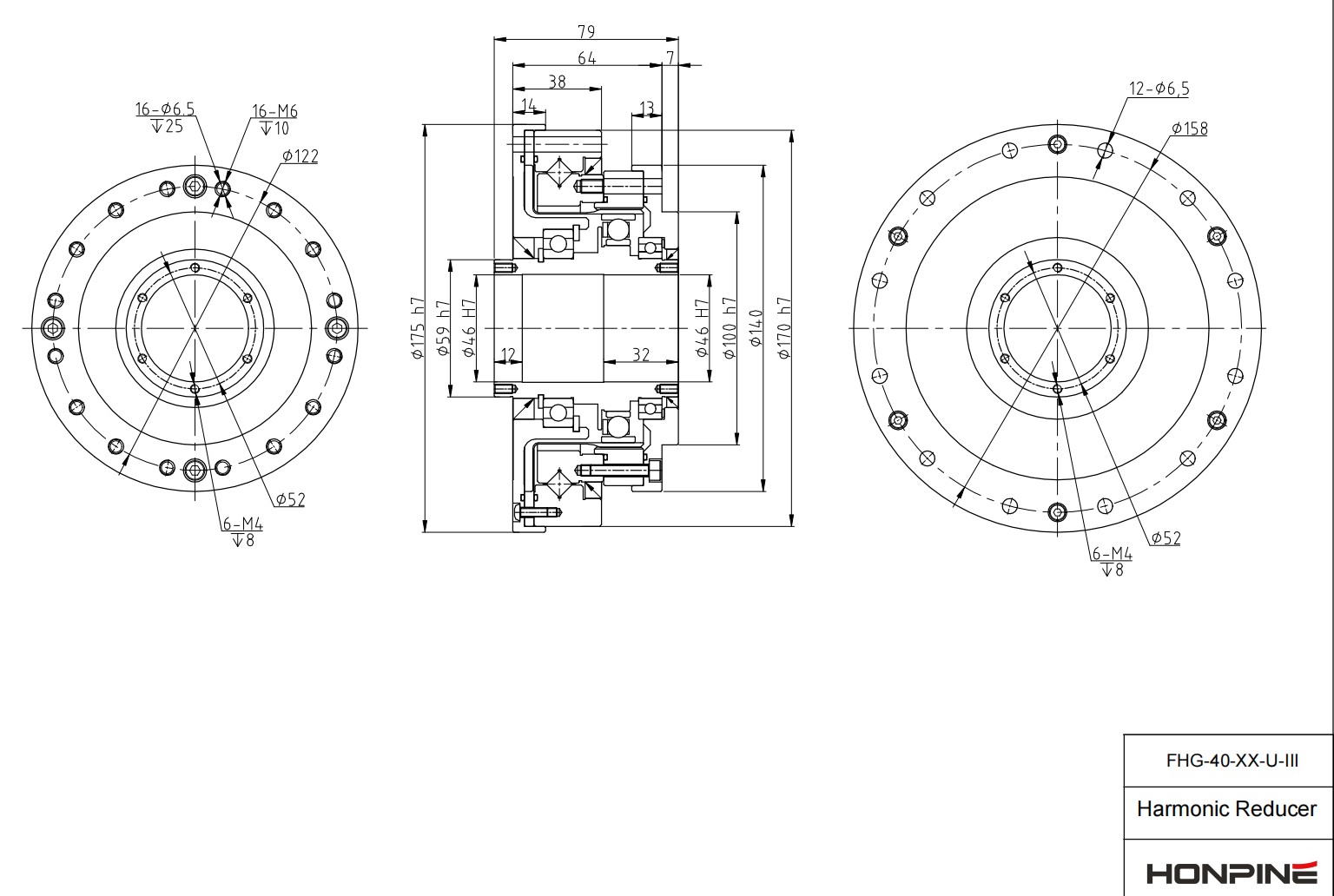 hollow shaft harmonic drive