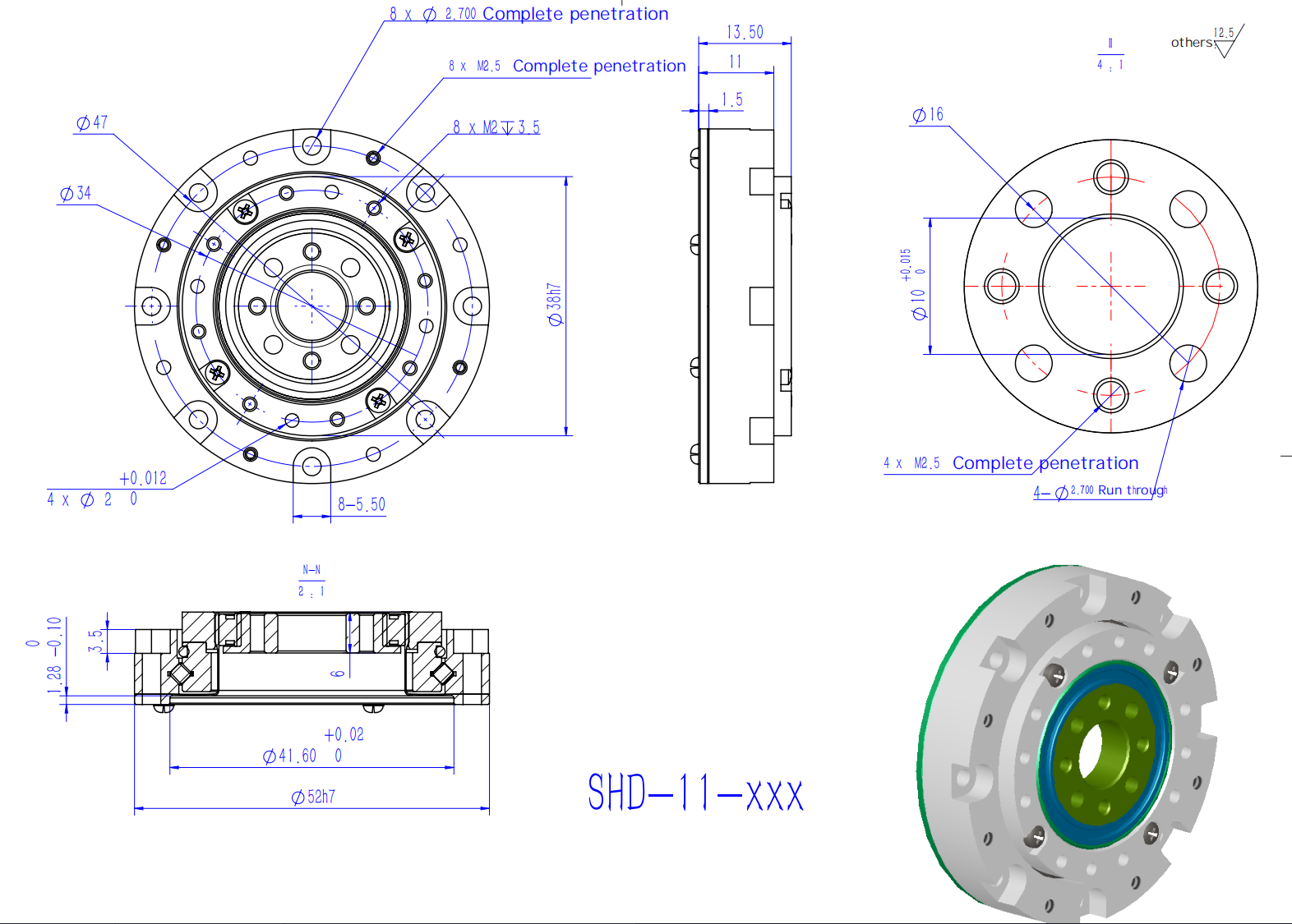 small strain wave reducer