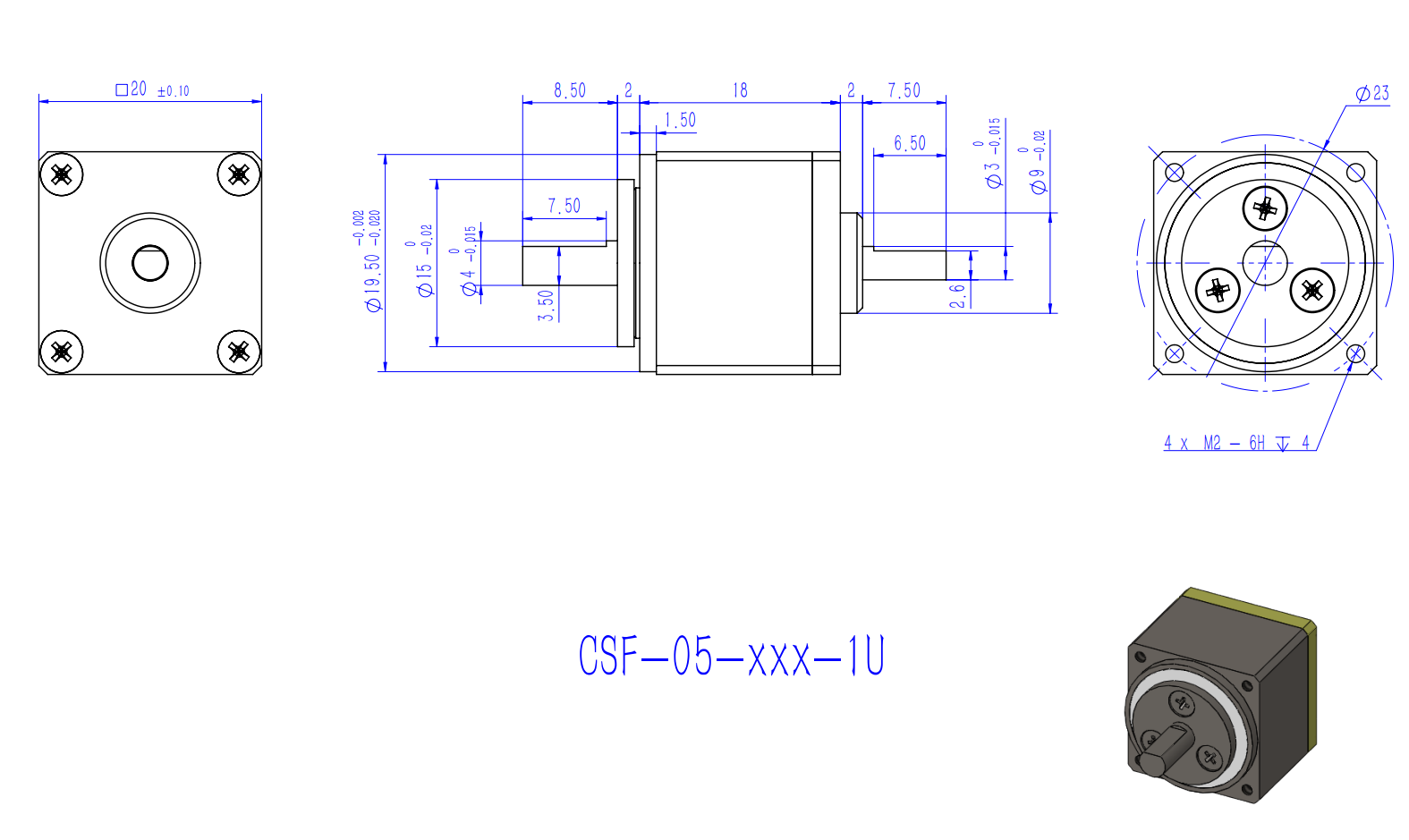small harmonic gearbox