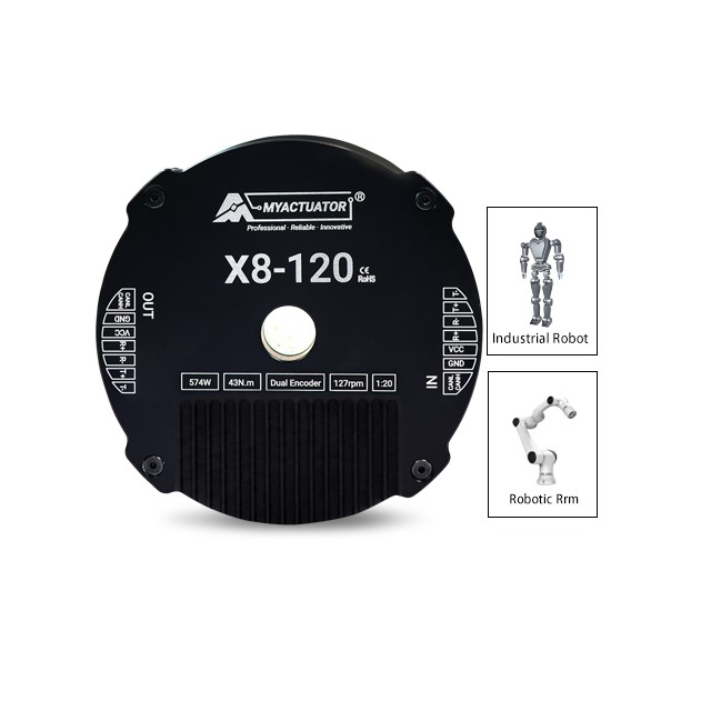 MyActuator Brushless DC Motor RMD-X8-120 EtherCAT Large Hollow Planetary Reduction Torque