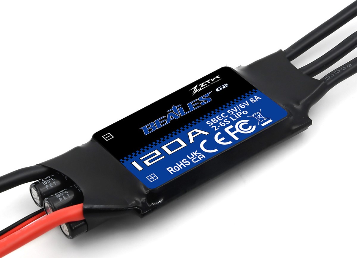 ZTW Beatles G2 120A ESC 2-6S SBEC 5V/6V 8A Speed Control for RC Airplane Aircraft Fixed-Wing