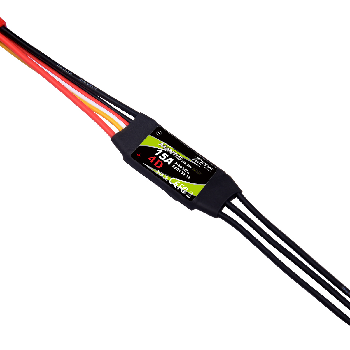 ZTW Mantis Slim G2 15A ESC 2-4S SBEC 5V/3A for RC Airplane Fixed-Wing Indoor F3P 3D 4D Flying - Image 2