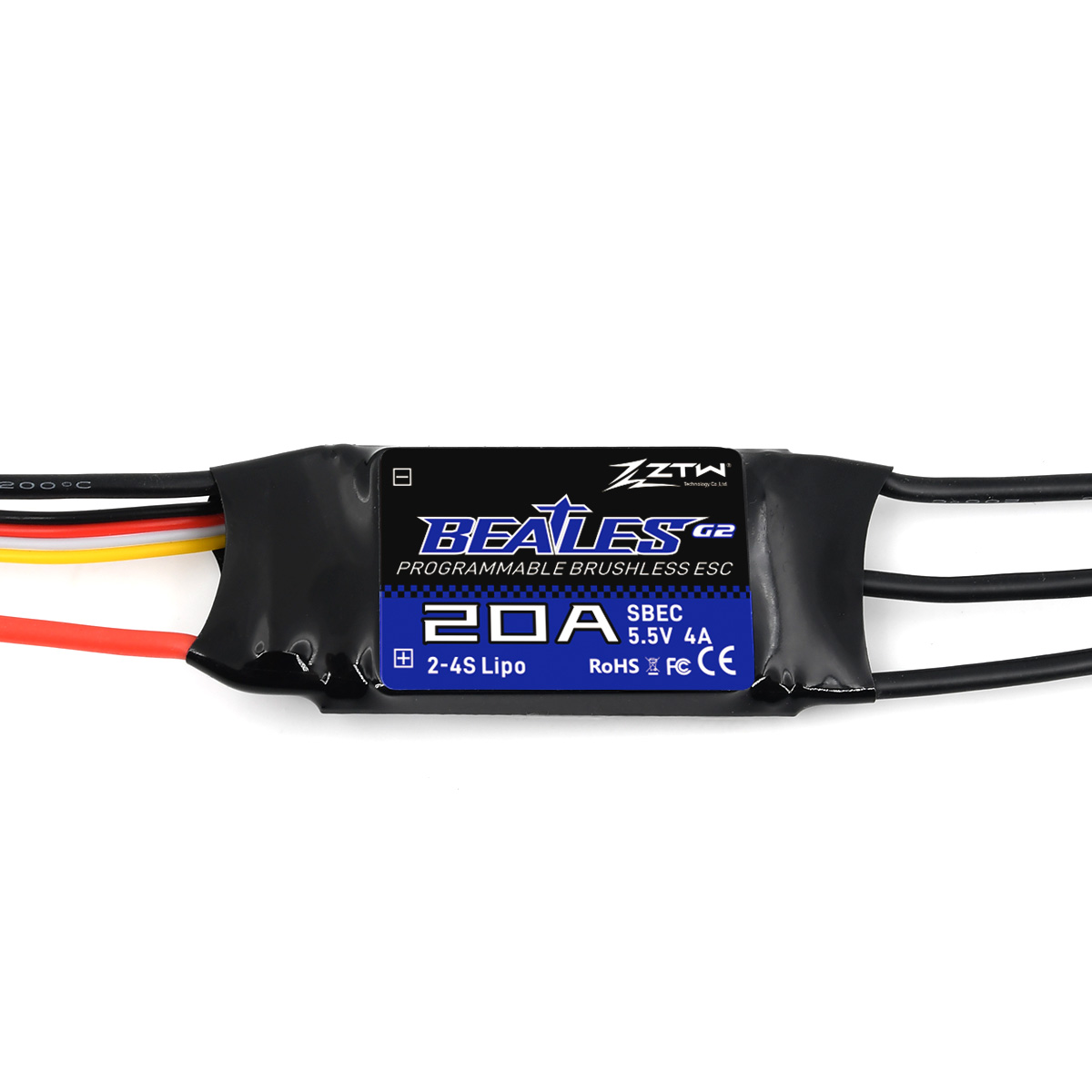 ZTW Beatles G2 20A ESC 2-4S SBEC 5V/6V 4A Speed Control for RC Airplane Aircraft Fixed-Wing - Image 3