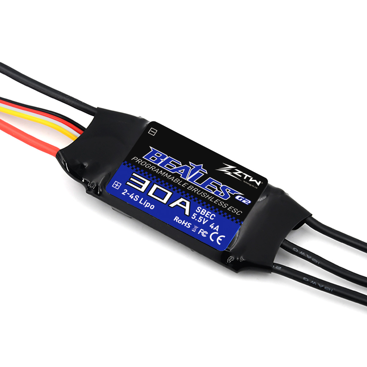 ZTW Beatles G2 30A ESC 2-4S SBEC 5V/6V 4A Speed Control for RC Airplane Aircraft Fixed-Wing - Image 2