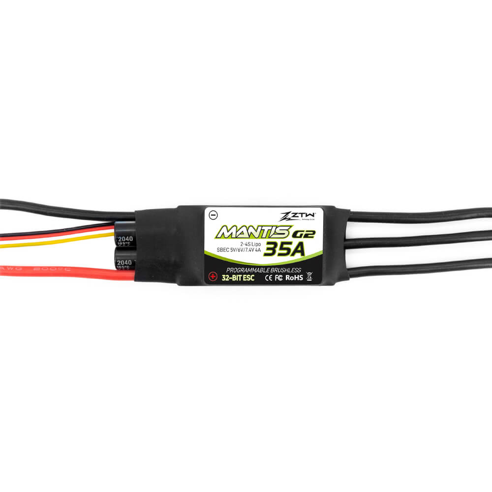 ZTW Mantis G2 35A ESC 2-4S SBEC 5V/6V/7.4V Adjustable 4A for RC Airplane Aircraft Fixed-Wing - Image 2