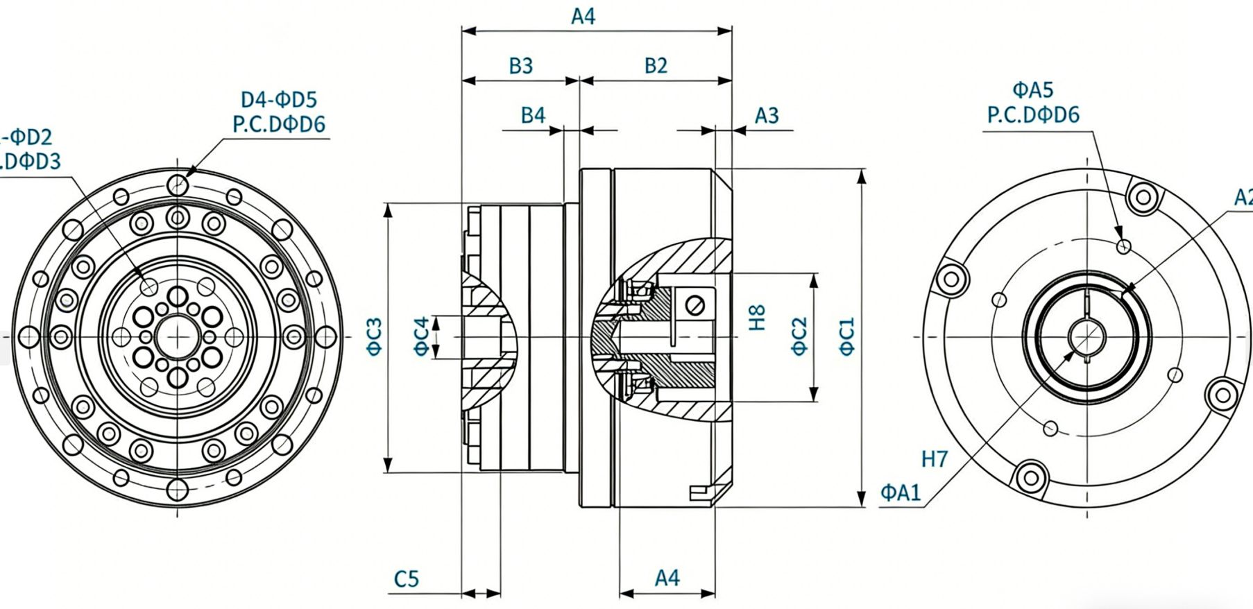 Harmonic Reducer-Driver Cup Style Flange and High Torque Zero Backlash ...