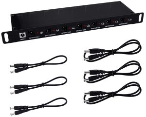 DeskPi DC PDU Lite 7-CH 0.5U for DeskPi Rackmate, 7 Outlets Rack-Mount Power Distribution Unit