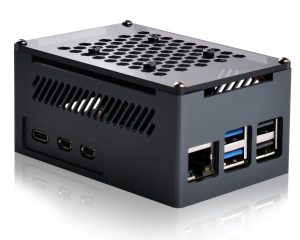 52Pi Aluminum Case Black Brick Enclosure With Cooling Fan Heatsink for Raspberry Pi 5