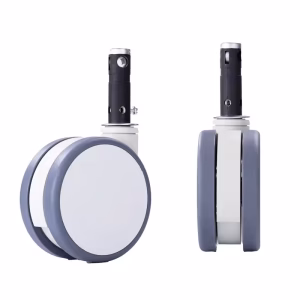 Premium 6″ (150mm) Central Locking Medical Twin Wheel Caster, Silent and Heavy Duty