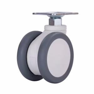 4" Medical Caster Wheel 100mm Silent Swivel Plate