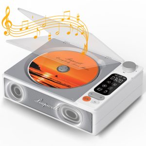 Multi-Feature Stereo Music CD Player with BT Speakers, Transmitter and USB Flash Player - Model CD202W