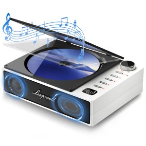 Multi-Feature Stereo Music CD Player with BT Speakers, Transmitter and USB Flash Player - Model CD201W